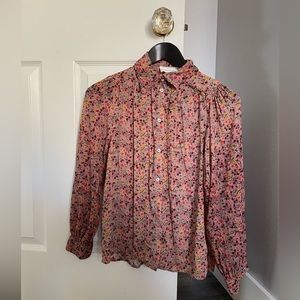 ba&sh floral blouse, size 1 (small)